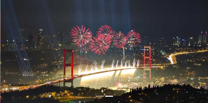Istanbul New Year Eve 2024 Fireworks at Bosphorus Cruise