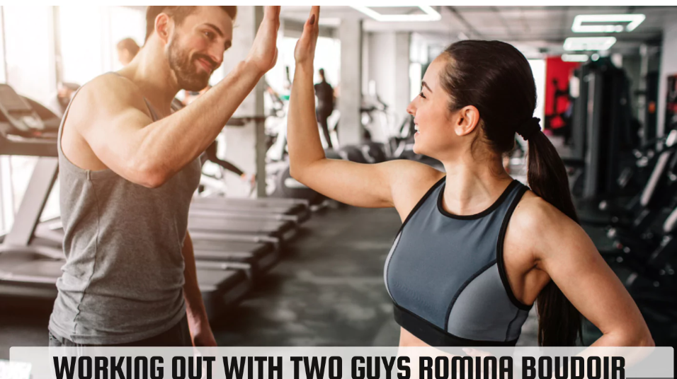 . Romina Boudoir: Working Out with Two Guys